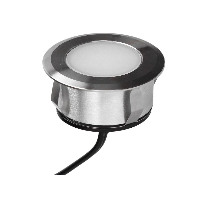 Lot de 3 spots extérieurs encastrables 3,8W - 3000K, 3x25lm, Ø69 en inox - Patio_1