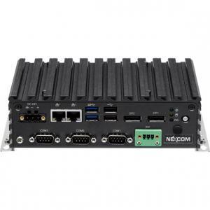 PC Fanless connectique face avant - Celeron J3455E Quad Core, 4xUSB, 2xLAN, 3xCOM - Référence: NISE-108_1