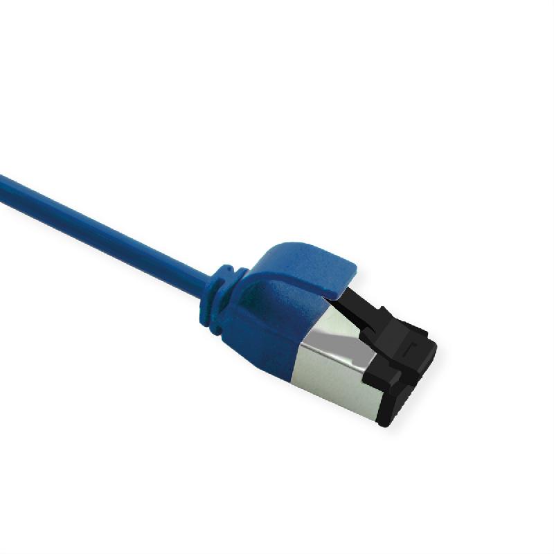 ROLINE Cordon Cat.8 (Classe I) U/FTP, Slim, fils tressés, LSOH, bleu, 2 m_1