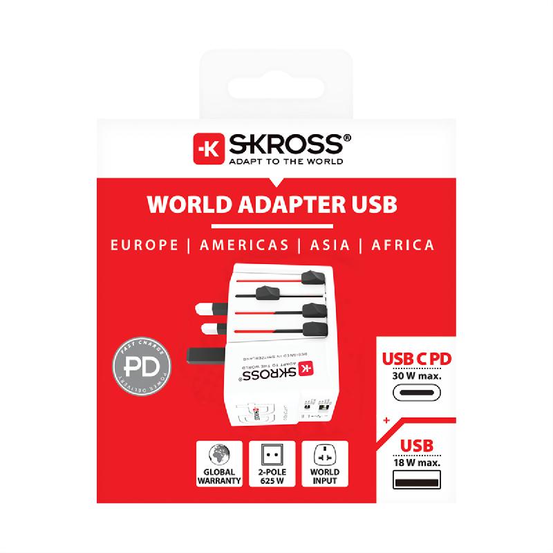 SKROSS MUV AC30PD White Adaptateur de voyage, monde_1