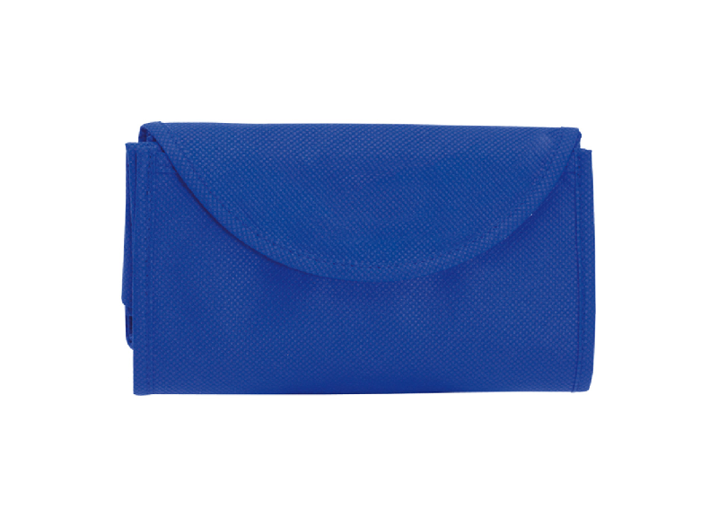 Sac shopping pliable - Non-woven 70 g/m² - Bleu - Taille pliée 185×87 mm_1