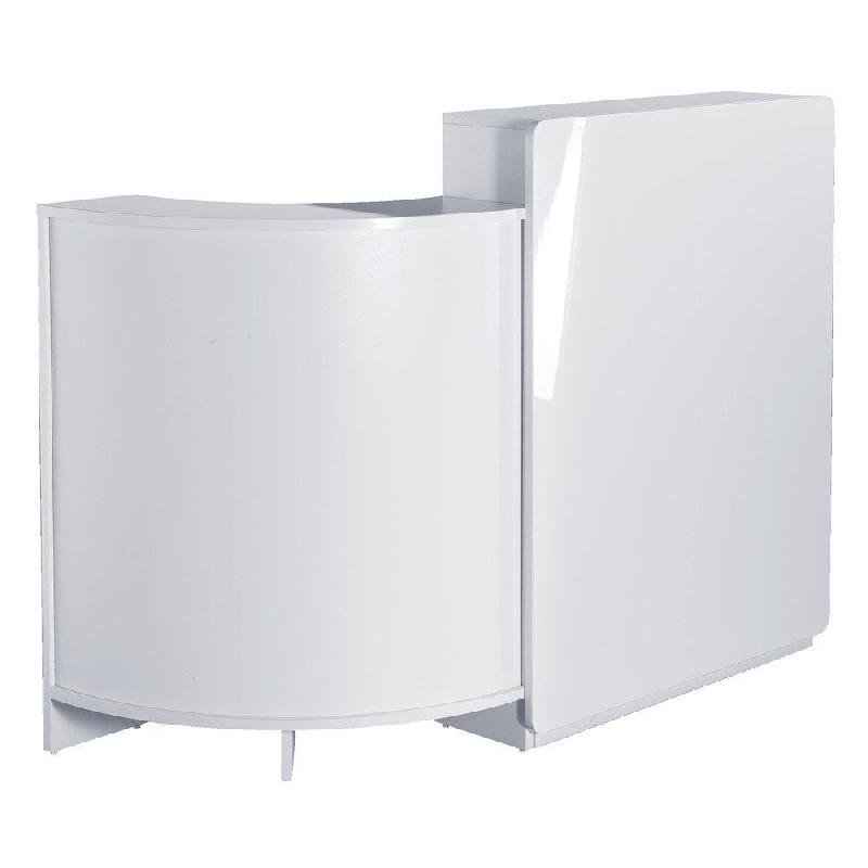 Façade de comptoir d'accueil Receptio L90xP2xH107cm - blanc grand brillant - Ep.19mm_1