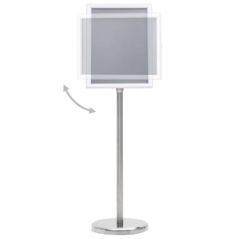 Vidaxl support d'affiche a4 sur pied argenté alliage d'aluminium 51209_1