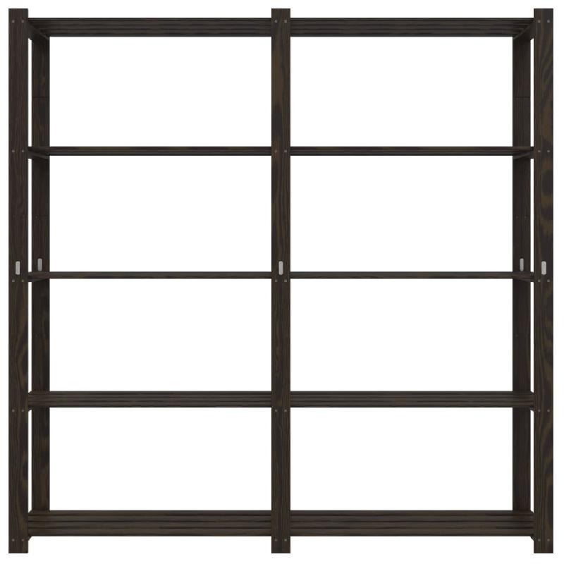 Vidaxl support de rangement à 5 niveaux noir 170x38x170 cm bois pin 373406_1