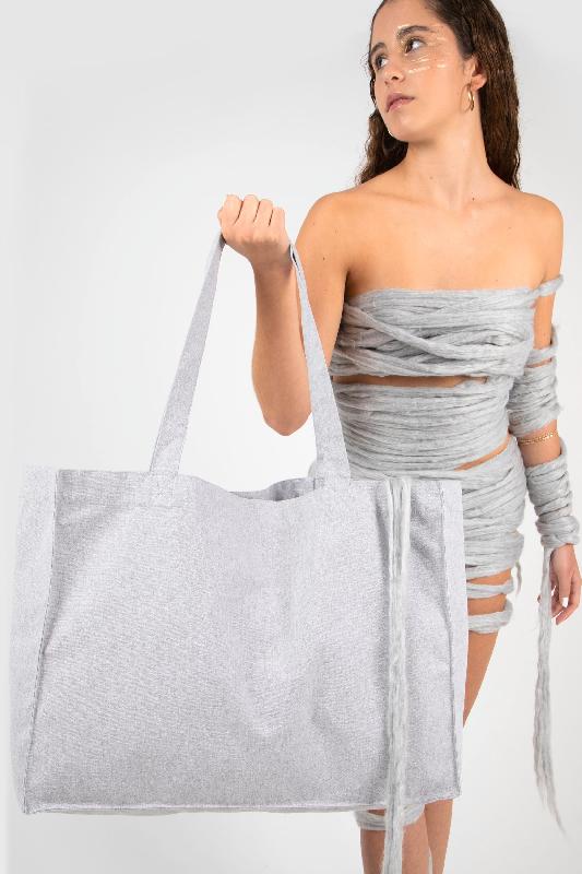 Grand sac shopping K-loop - Réf: KI5227 - Coton et polyester recyclés - Kimood_1