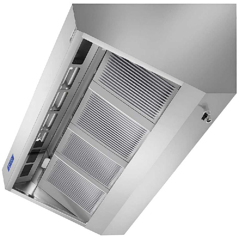 Hotte murale inox - 2m80 - avec moteur, régulateur, filtre et éclairage | Profondeur 900 mm_1