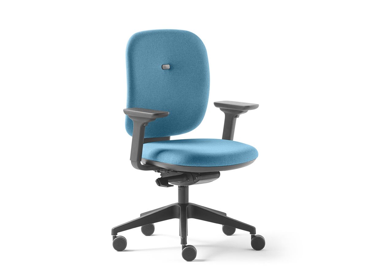 Siège de bureau MOANA - dossier moyen tapissé avec mécanisme synchrone et accoudoirs optionnels_1