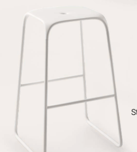 Tabouret de bureau - T 05 - Contract - Columbia - Assise en polypropylène et structure en acier chromé ou peint_1