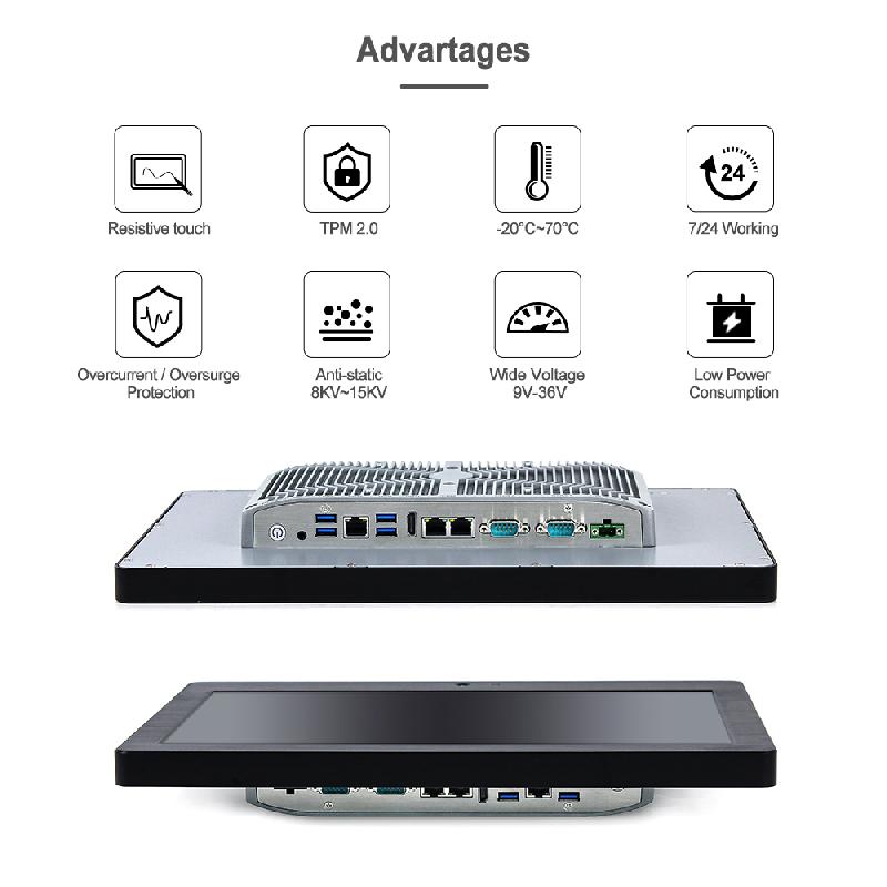 Panel PC industriel fanless 15.6