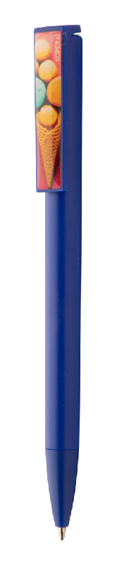 Stylo à bille en plastique - Clip à mouvement spécial - Encre bleue_1