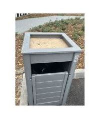 Poubelle cendrier 50L recyclé PCCEND50 - PolyAl résistant et garanti 15 ans_0
