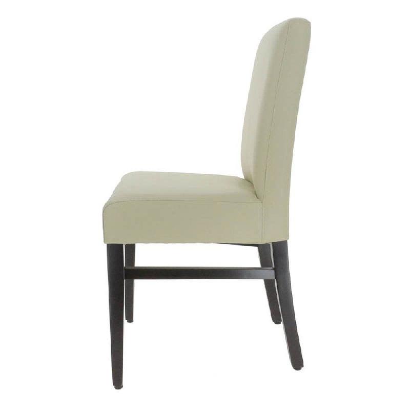 Chaise d'intérieur Séville en bois tapissée d'un simili cuir beige - par 2_1