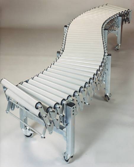 Convoyeur extensible à rouleaux - hauteur réglable - différentes largeurs disponibles_1