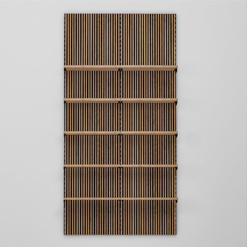 Élément suivant Vertigo noir/chêne clair 5 tablettes L60xH240cm_1