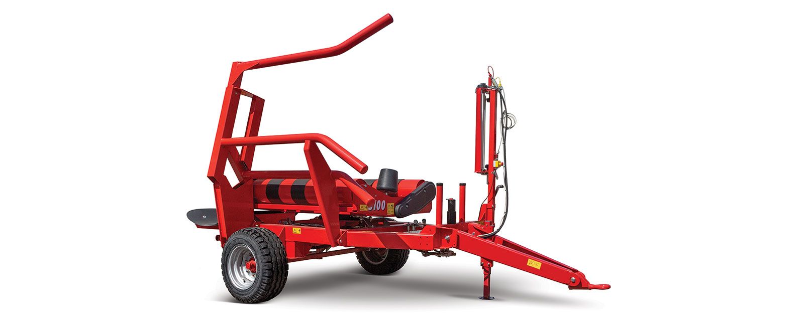 Machine agricole 5100 pour enrubannage de balles avec fourche latérale