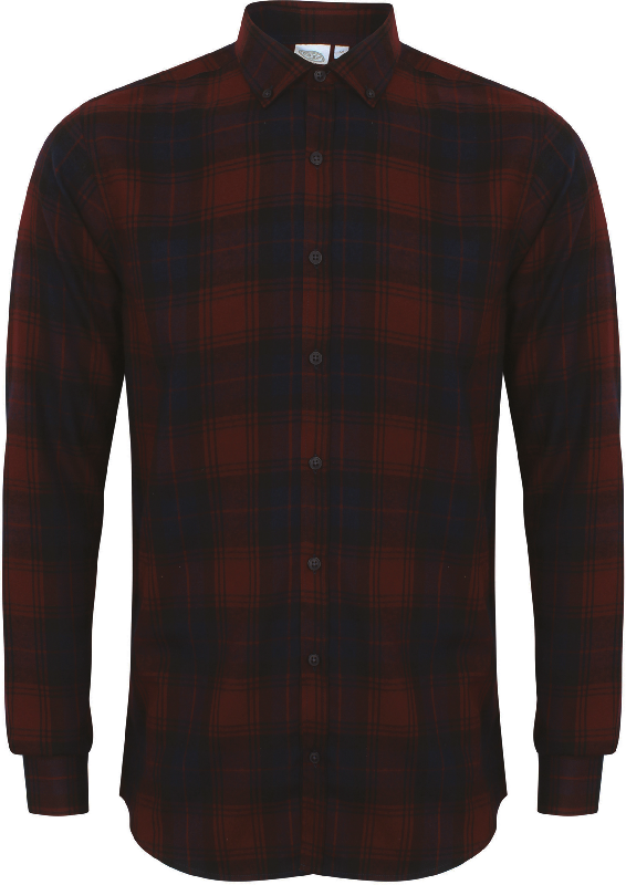 Chemise de travail à carreaux - Réf: SFM560 - Skinni Fit - tissu sergé brossé ultra-doux_1