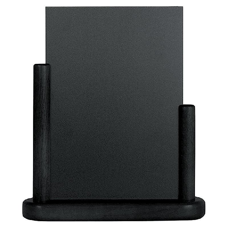Chevalet de table ardoise A5 noir - Bois dur vernis - usage intérieur/extérieur - ardoise amovible_1
