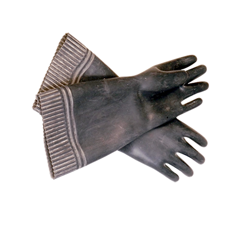 Combinaison en croûte de cuir avec gants résistants pour protéger le sableur contre les risques liés à la projection d'abrasif_1