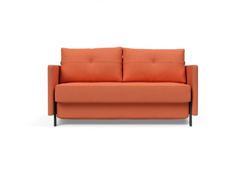 Canapé design convertible Cubed 02 Arms - Innovation Living - Couchage 140x200 cm - Tissu Argus Rust_1