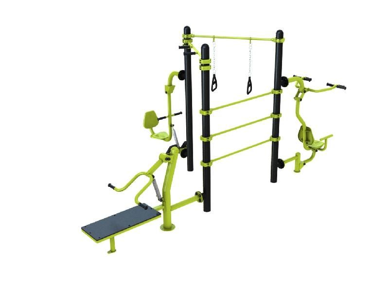 Station Combo 3-10 - barre poignée, TRX, espalier, pull, chest press, leg press_1