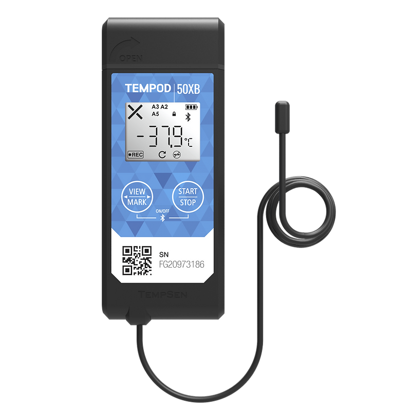 TEMPOD 50XB - Enregistreur de température Bluetooth avec sonde externe jusqu'à -50°C - Rapport PDF automatique_1