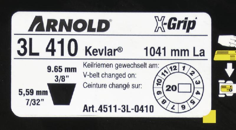 Courroie trapézoïdale X-Grip V - Type 3L410_1