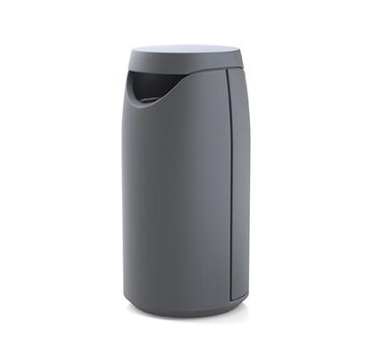 Corbeille de rue Europa - 50L ou 130L en polyéthylène - Fixation sur poteau ou sol avec option cendrier_1