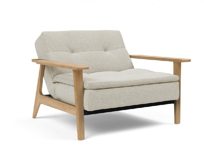 Fauteuil design convertible Dublexo Frej Mixed Dance Natural - Chêne clair - Innovation Living - 90x115 cm_1