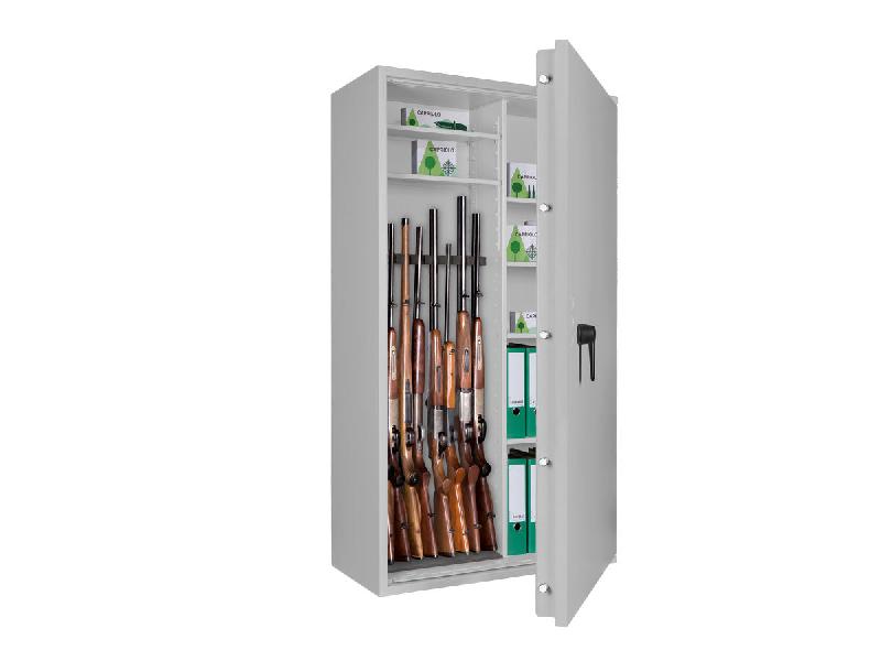 Armoire à armes FORMAT CAPRIOLO V Classe I - Armoire à fusils (EN 1143-1) - Serrure électronique La Gard ComboGard Pro / Gris clair RAL 7035_1