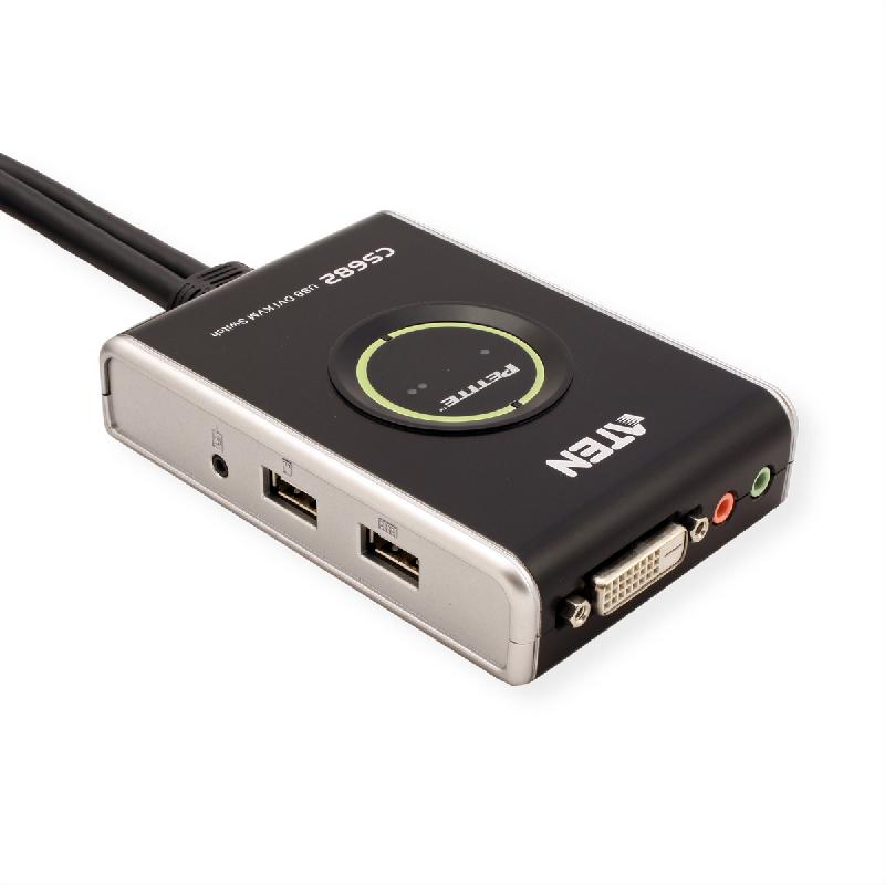 Aten cs682 switch kvm dvi, usb, 2 ports_1