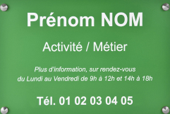 Plaque signalétique professionnelle en PVC double couche - Gravure en creux - Usage intérieur et extérieur_1