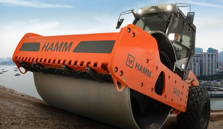 3412 H180 Compacteur monocylindre - HAMM - cylindre lisse, poids 12 200 kg, dimensions 5705x2250x2990 mm_1