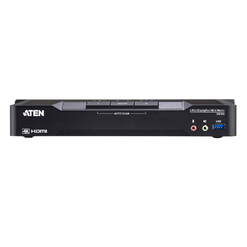 ATEN CM1942 Mini-commutateur KVM matriciel Boundless double écran DisplayPort 4K à 2 ports_1