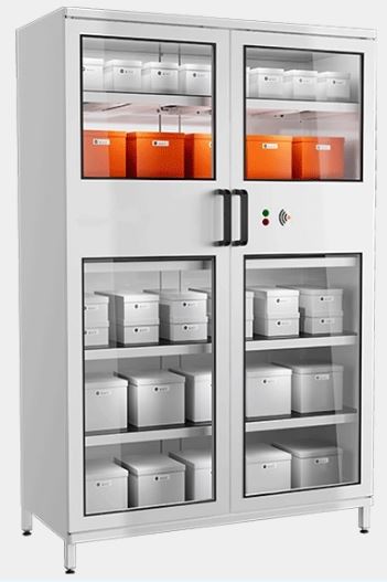 Casier RFID intelligent - Technologie UHF - Armoire compacte avec écran tactile et portes transparentes pour hôtels et pharmacies_1
