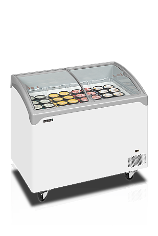 Congélateur coffre élégant avec couvercles coulissants vitrés bombés - 218 L | Tefcold - NIC301SCEB_1