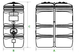970380 - Cuves à huiles et lubrifiants Renson - 750L huile usagée - Réservoir double paroi avec pompe 1:1 70L/m_1