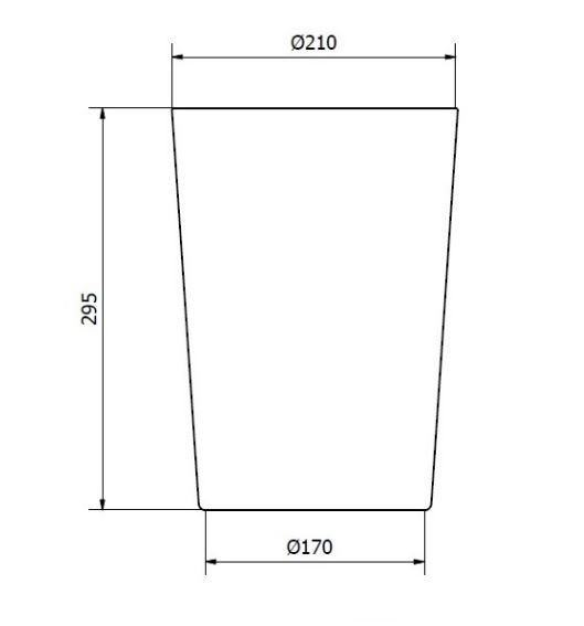 Al60010e - Poubelle publique - Jofel - ABS Beige 10L, Robuste et Empilable_1