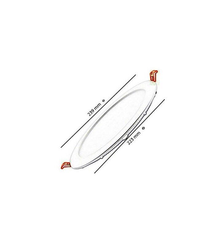 Downlight slim LED rond 24W - 120° - Aluminium - Flux lumineux 2000Lm - Réf PC24WBC2_1