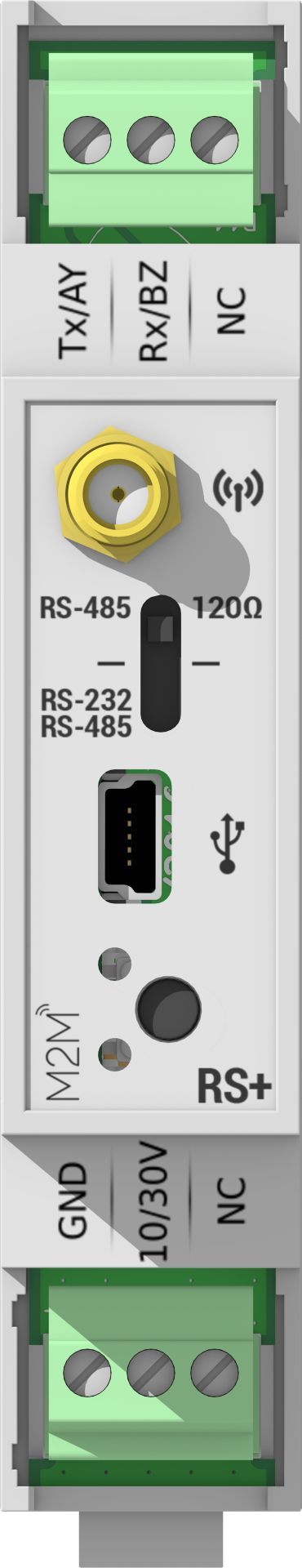 Modem radio ACW/868-RS - 868 MHz - Boîtier Rail DIN - Liaison série RS232-RS485_1