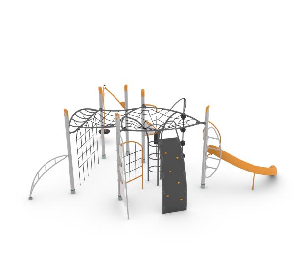 Structure multi-jeux 5-12 ans - Agito Igloo gris 8002199 - Hags - Fondation à enterrer_1