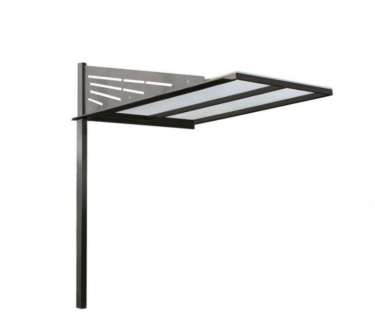 Abri Convivial - abri cycles en porte-à-faux - acier et polycarbonate - 2700x2097x2323 mm_1