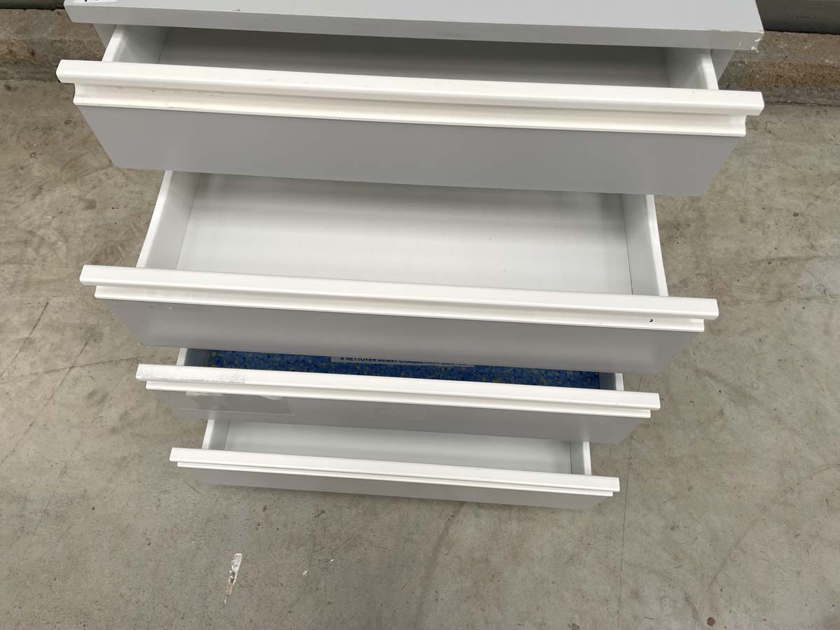 Meuble sous paillasse d'occasion de laboratoire - type caisson - 4 tiroirs - Réf. P21091198_1