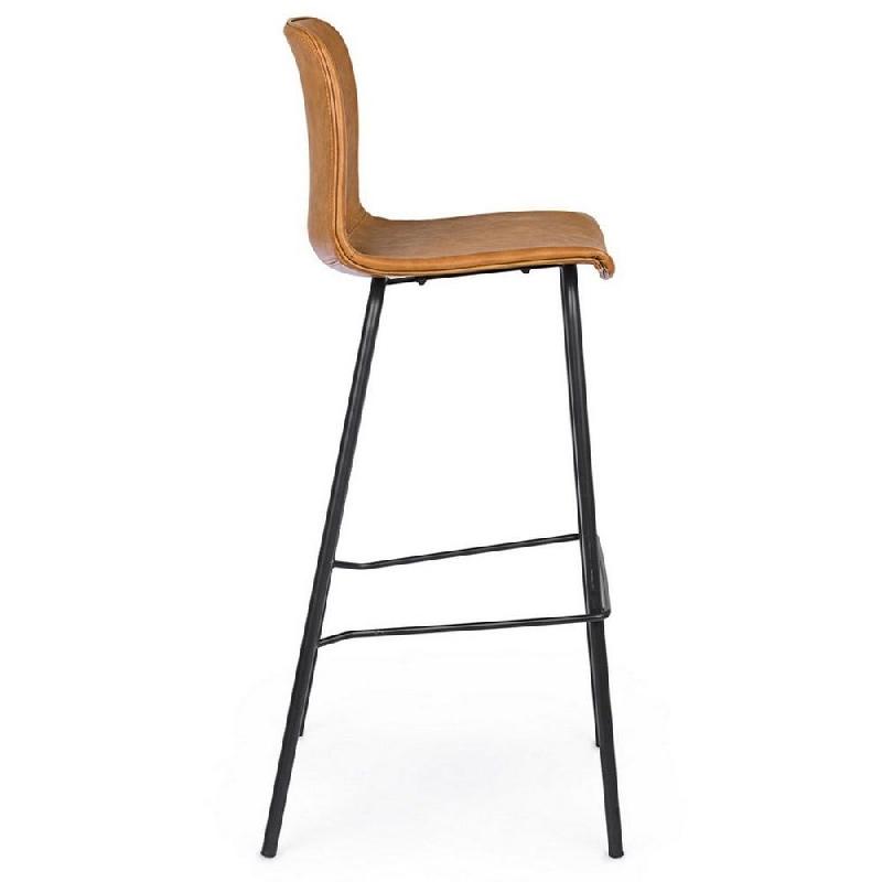 Tabouret de bar Kyra pu cuir vintage 39 x 44 x 103,5 cm - par 2_1