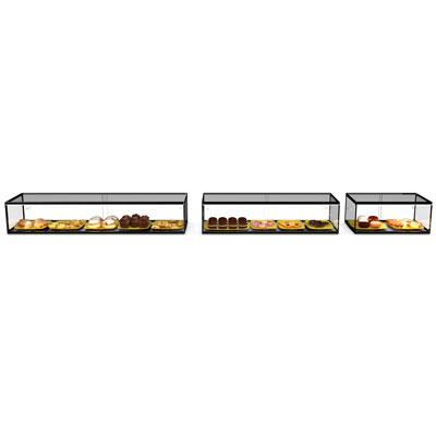 Vitrine neutre à poser - 1 niveau - 555 mm - verre trempé - EP20S | Sayl Barcelona - Sans lumière LED_1