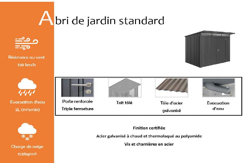 Abri de jardin standard - 180x220x218_1