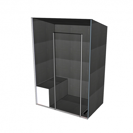 Hammam kit de construction cabine de douche à carreler 150 x 90 - Générateur vapeur inclus_1