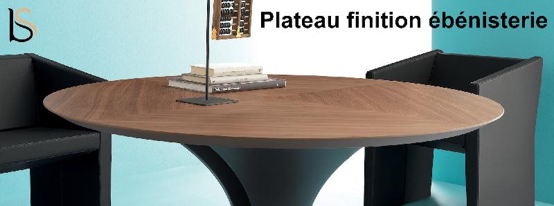 Table de réunion ronde Ola - Martex - 125, Anthracite, Noyer_1