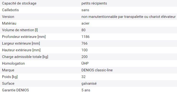 179765w - Bac de rétention pour bidons en acier galvanisé - Compact et résistant à la corrosion_1