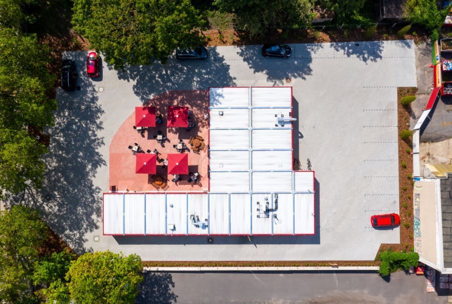 Cantine, réfectoire, vestiaire, sanitaires - Bâtiment modulaire ProContain - Conformes RE2020 avec confort thermique et acoustique_1