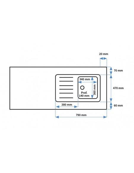 Tour réfrigéré - évier égouttoir - 700 GN 1/1 - Référence: DSXL 2P GL_1